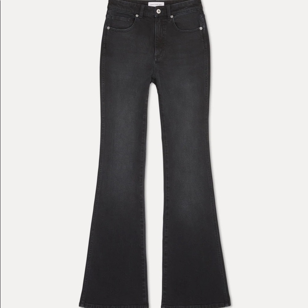 Brand new something navy flare jeans black womens